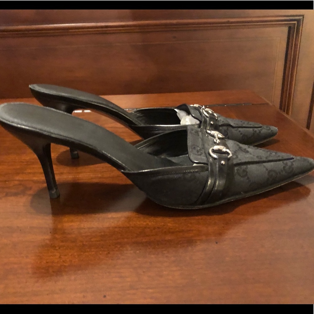 Gucci GG canvas mules